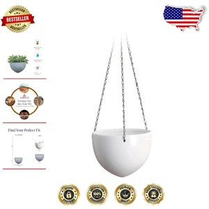 Elegante maceta colgante interior - Maceta resistente a los rayos UV de 7,1" para helechos y suculentas - Imagen 1 de 7