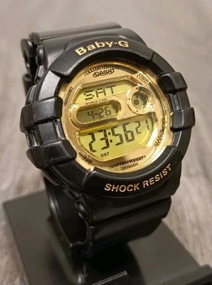Casio Baby-G Glitter Dial Ladies Watch BGD-141-1 Black/Gold New Battery  - Image 1 of 4