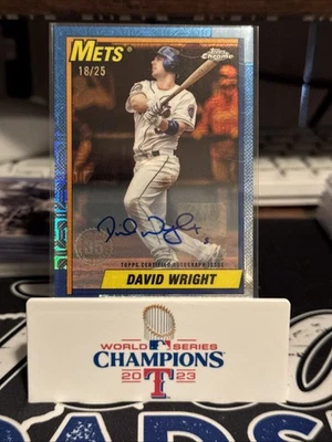Actualización Topps 2025 David Wright naranja automático/paquete de 25 colores plateados coinciden con Mets  Foto 1 de 2