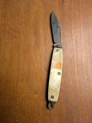 Mini cuchillo de pluma para piezas vintage antiguo hoja de 1,5 pulgadas blanco hecho en EE. UU. Foto 1 de 4