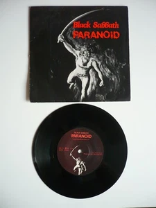 Black Sabbath Paranoid 7" Vinyl UK Early 1980s NEMS Reissue Single Ozzy Osbourne - Picture 1 of 10