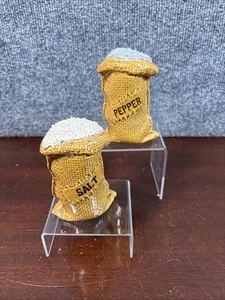 Vtg Ceramic~Burlap Sack Salt And Pepper Shaker Set~By Our Own Import Japan - Picture 1 of 4