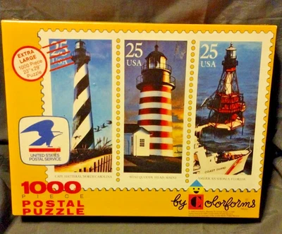 Vintage Colorforms 1990 United States Postal Service 1000 Piece Puzzle Sealed B2 - Image 1 of 4