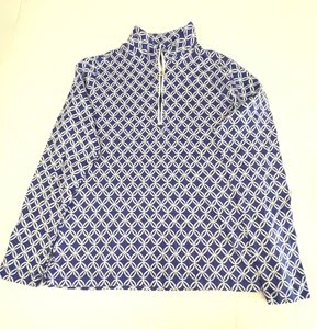 PETER MILLAR Women 1/4 Zip Printed Pattern Purple Performance Jacket Size M NWOT - Picture 1 of 8