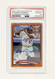 Vladimir Guerrero 2024 Topps #T89C-22 Silver Pack Orange Auto /25 PSA 8.5 - Picture 1 of 2