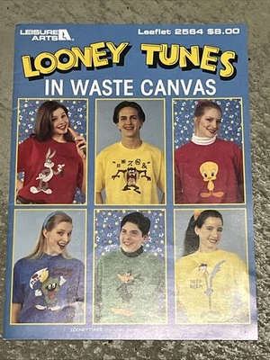 Looney Tunes in Waste Canvas Cross Stitch Book of Patterns by Leisure Arts #2564 - Image 1 of 2