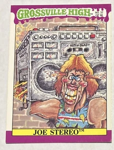 Tarjeta de coleccionista original Fleer Grossville High Joe Stereo 1986 37 vintage - Imagen 1 de 2