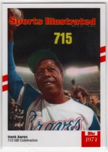 2021 Topps X Sports Illustrated Hank Aaron #15 White With Red Stripes #35/70 - Picture 1 of 2