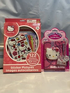 Sanrio Hello Kitty Stickers Rub On Frames Decals 122pc & Doodle Diary New - Picture 1 of 5
