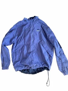 Vintage Adidas Windbreaker Jacke Lila Damen Größe L Kapuzenpullover - Bild 1 von 5