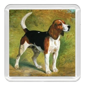 Beagle Hound Dog Acrylic Coaster Novelty Drink Cup Mat Great Gift - Foto 1 di 1