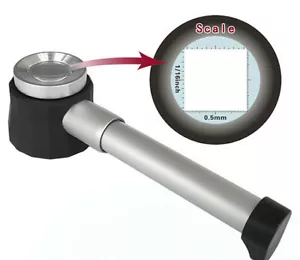 10X 3 LED Illuminated Metal Magnifier with Measuring Scale - Picture 1 of 6