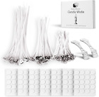 Candle Wicks 90 Pcs (10Cm, 15Cm, 20Cm) with 2 Candle Wick Holders & 90 Glue Stic