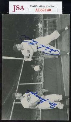 Ralph Kiner Joe Garagiola JSA Coa Signed Postcard Autograph - Image 1 of 2