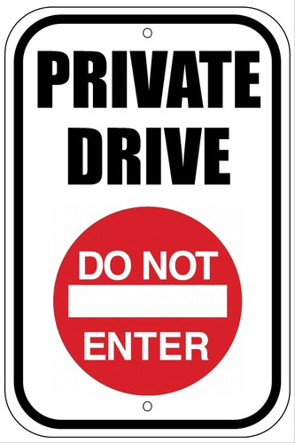Private Drive Do Not Enter RED - Aluminum Metal Sign 8X12 Outdoors UV ...