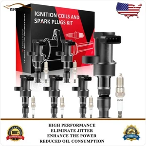 6 Ignition Coils & Iridium Spark Plugs Kit For Jaguar X-Type 2002-2008 - Picture 1 of 19
