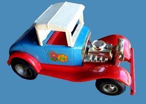 Vintage 70s TONKA SMART CART ROADSTER Hot Rod USA Steel Metal RED 4.25" X 2.25" - Picture 1 of 12