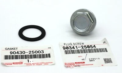 90341-25054 Oil Pan Drain Plug & Gasket - 1969-1981 FJ40 - Genuine Toyota - Image 1 of 4