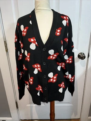 Cárdigan Thorn & Fable Champiñón Suéter Botón Delantero Talla SM Hot Topic Foto 1 de 4