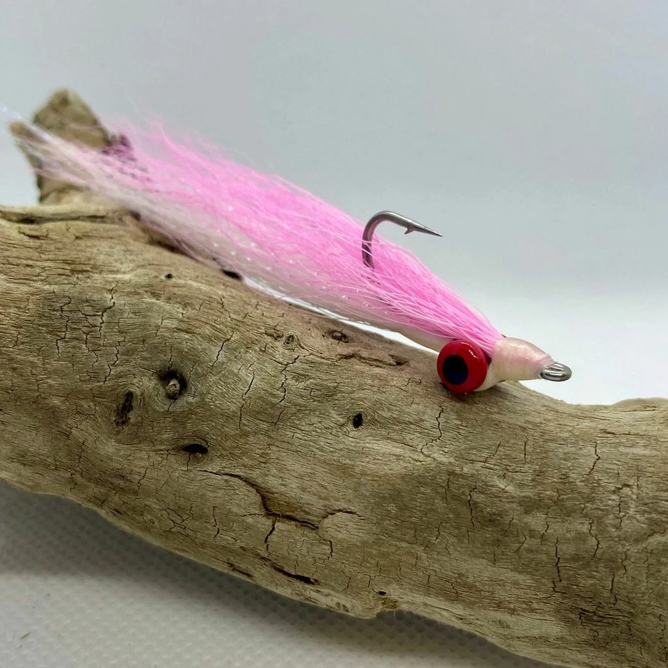 Clouser Deep Minnow, Pink/White, size 2, 4 or 1/0 - Image 1 of 1