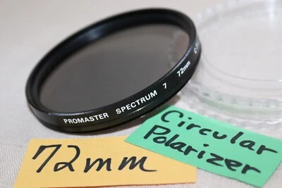 Promaster Spectrum 7, 72mm C-PL POLARIZER FILTER, Japan, 72mm CircularPol f/DSLR - Image 1 of 4