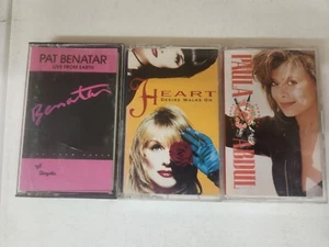 Female Vocalist 3 Cassette Lot- Heart Pat Benatar - Picture 1 of 2