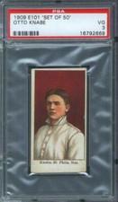1909 E101 Otto Knabe PSA 3 Philadelphia Phillies