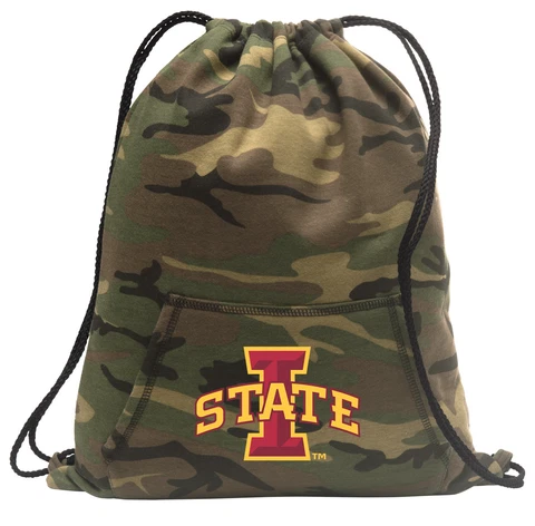 Iowa State Backpack CAMO Drawstring Bag Pack CLASSIC HOODY DESIGN! Cover