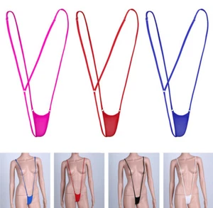 Womens Micro Sling shot Bikini Monokini Thong Bodysuit Teddy Swimsuit AU - Picture 1 of 34