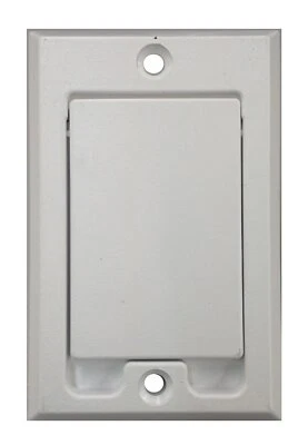 CANPLAS Central Vacuum Square Door Inlet Wall Plate White for Nutone Beam VacuFlow - ...