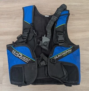 Seaquest Diva Scuba Diving Vest Medium Large M-L Quickdraw Weight Holster Blue - Picture 1 of 11