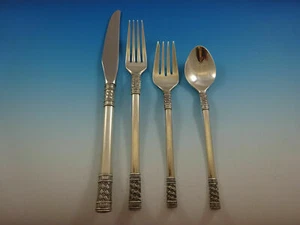 Aegean Weave Plain by Wallace Sterling Silver Regular Size Place Setting(s) 4pc - Picture 1 of 4