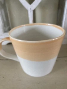 Royal Doulton London 1815 MUG CUP 12 oz Coral Orange Peach Glaze Pastel Cup - Picture 1 of 9