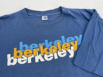 Винтажная футболка 70-х UC Berkeley XL синяя Artex редкая Калифорнийский университет - Изображение 1 из 4