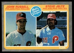 1985 Fleer #653 John Russell/Steve Jeltz Philadelphia Phillies Rookie