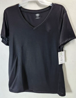 Camisa Pullover Mujer Manga Corta Talla Mediana 8-10 Negra Camiseta Athletic Works Foto 1 de 4