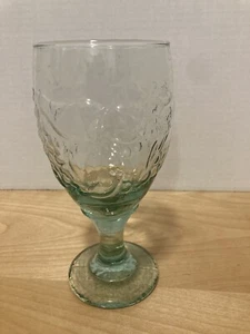 Libbey Orchard Fruit Goblet Glass Water Wine Spanish Green #197 Vintage 16oz - Picture 1 of 7