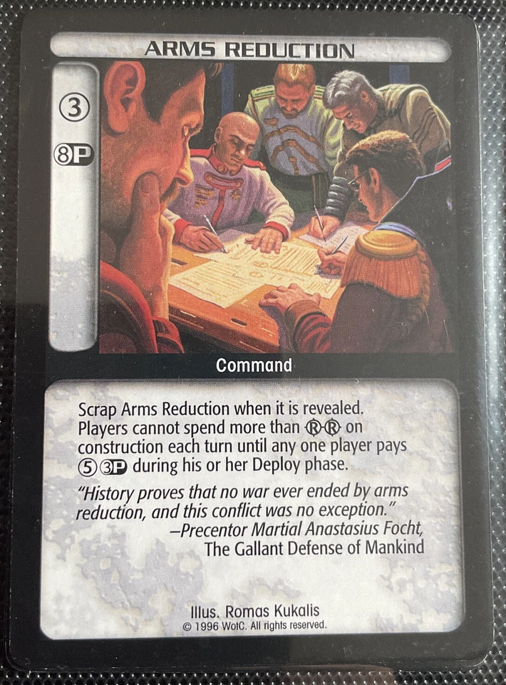 Battletech Card Arms Reduction- Rare - Ungraded Unlimited - Battletech - Image 1 of 1