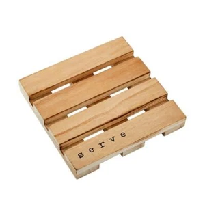 "Pastel de barro para servir" hogar "SERVIR"" estilo palet madera plato caliente trívet - Imagen 1 de 2