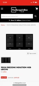 freezone induction hob UBFZ90 - 6 cooking zones - 90cm - RRP £499 - Picture 1 of 2