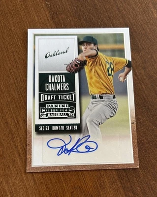 Dakota Chalmers 2015 Panini Contenders Draft Ticket Auto #16 Athletics A's - Image 1 of 2