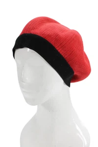Kokin Womens Suede Quilted Elasticated Beret Hat Red OS - Picture 1 of 3