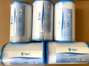 Tier1 Pool Filters (5) for Intex 59905E, Unicel C-5315, Filbur FC-3752, Pleatco - Picture 1 of 1