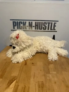 Douglas Cuddle Toy Plush White Mop Dog 22” Realistic Stuffed Animal - Picture 1 of 6