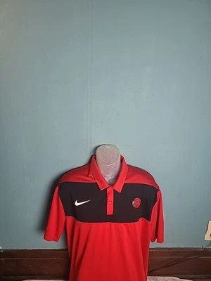 Camisa polo masculina Atlanta Hawks Nike Dri-Fit tamanho XL elastano vermelho NBA - Imagem 1 de 4