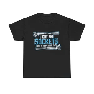 T-shirt 99 problemi maglietta divertente meccanico auto grafica unisex cotone pesante - Foto 1 di 5
