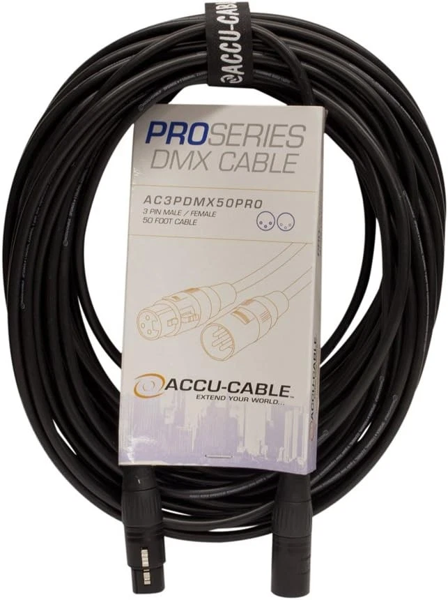 American DJ 50 FT 3 Pin DMX Cable Professional Lighting Ac3pdmx50 PROAUDIOSTAR