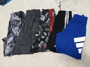 Lot Of 5 Boy Shorts Size 10/12Shorts Adidas And Cat & Jack - Picture 1 of 11