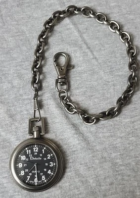 Reloj Bolsillo Willow Bay Railroad Cuarzo Esfera Analógica con Cadena y Cierre De Colección Foto 1 de 4