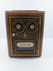 Vintage Post Office Original Brass Lockbox Bank Olde Time Reproduction - Picture 1 of 11
